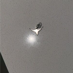 Silver Longhorn Charm Pendant